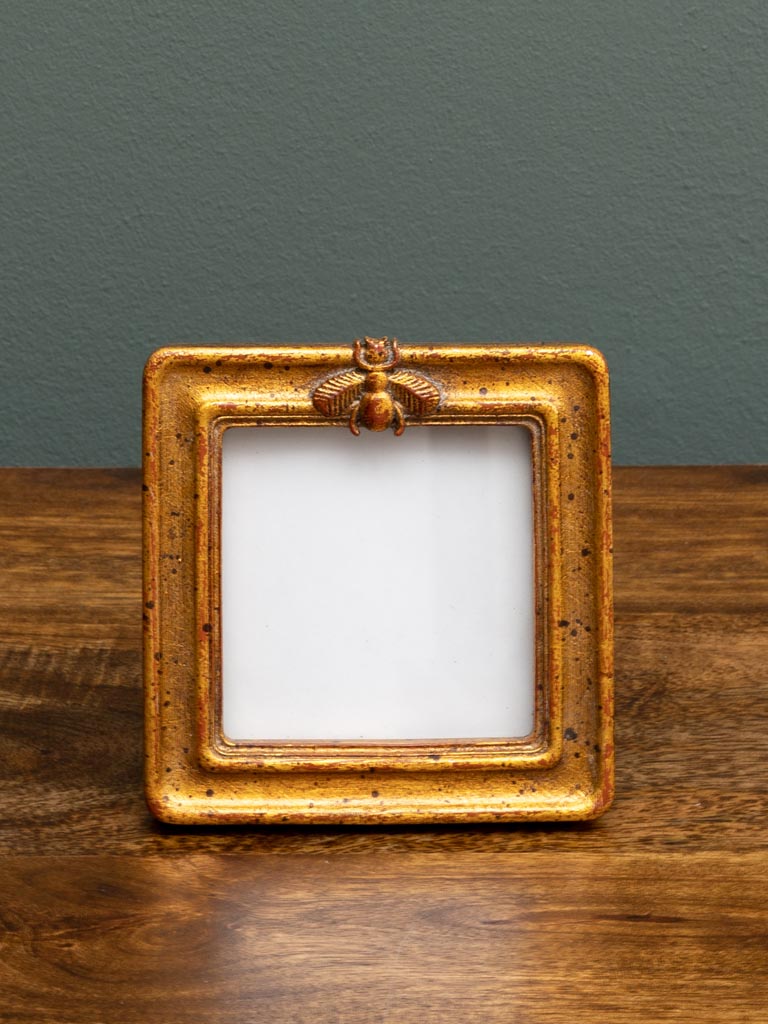 Small square photo frame golden bee (8x8) - 3