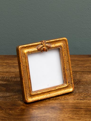 Small square photo frame golden bee (8x8)