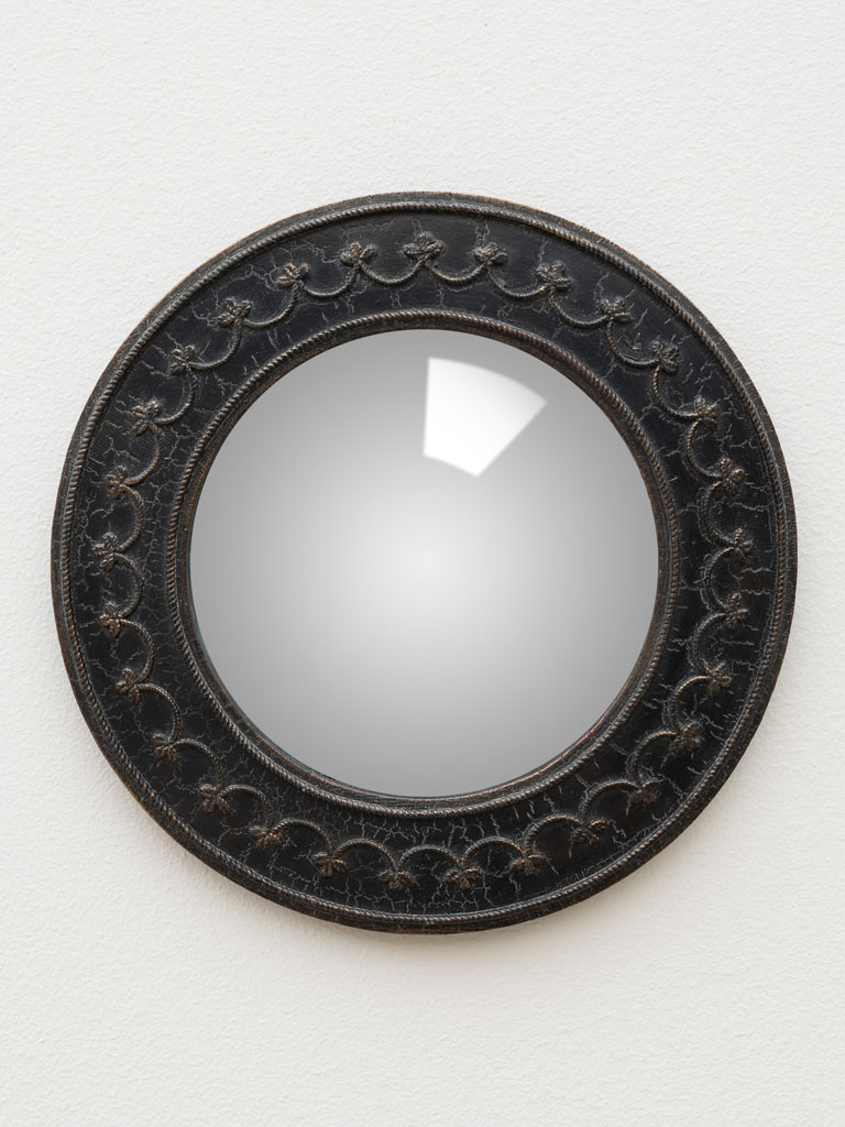 Miroir convexe guirlande de fleurs - 1
