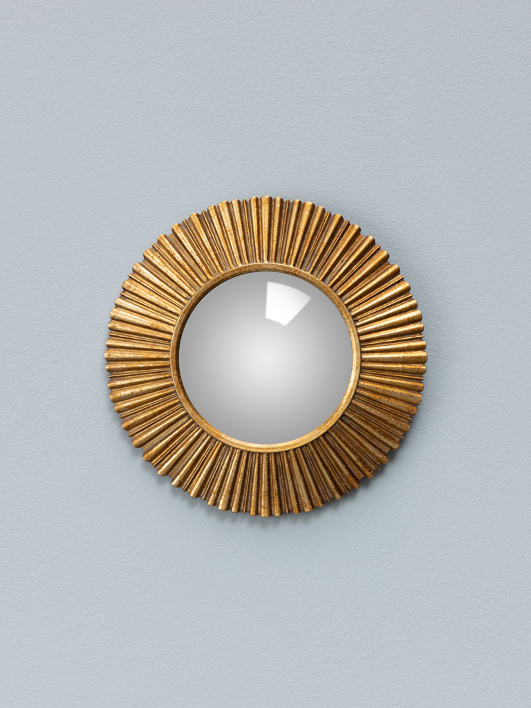 Small golden convex mirror Sanctus - 1