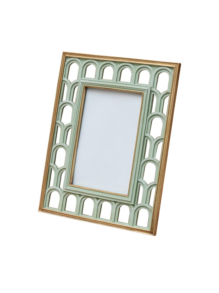 Photo frame with menthol green archs (10x15) - 2