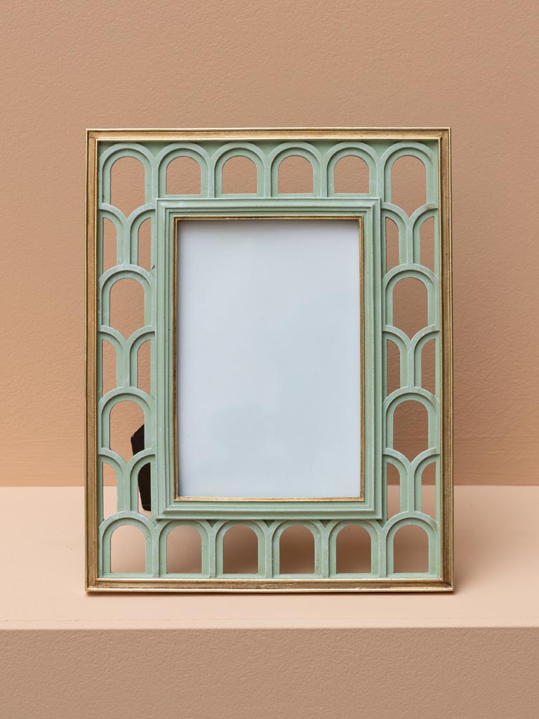 Photo frame with menthol green archs (10x15) - 3