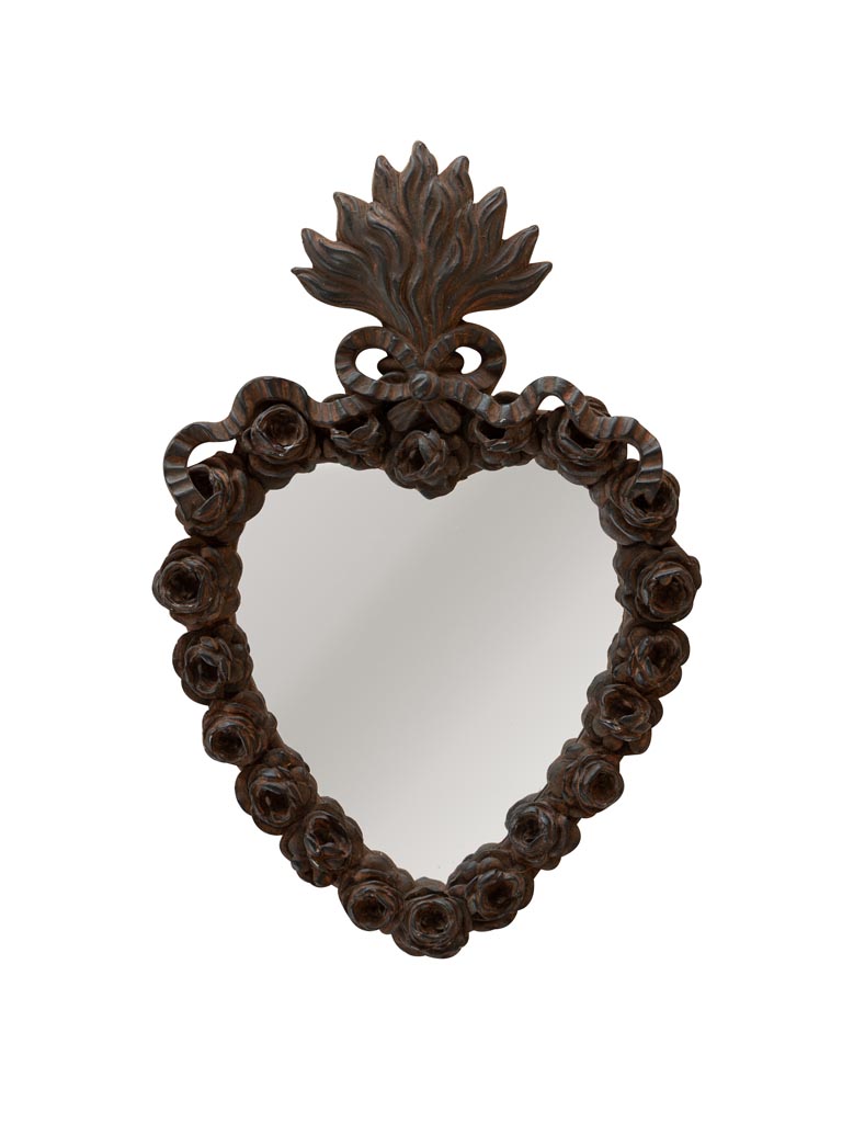 Ex-voto mirror dark patina - 2