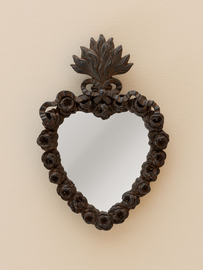 Ex-voto mirror dark patina - 1