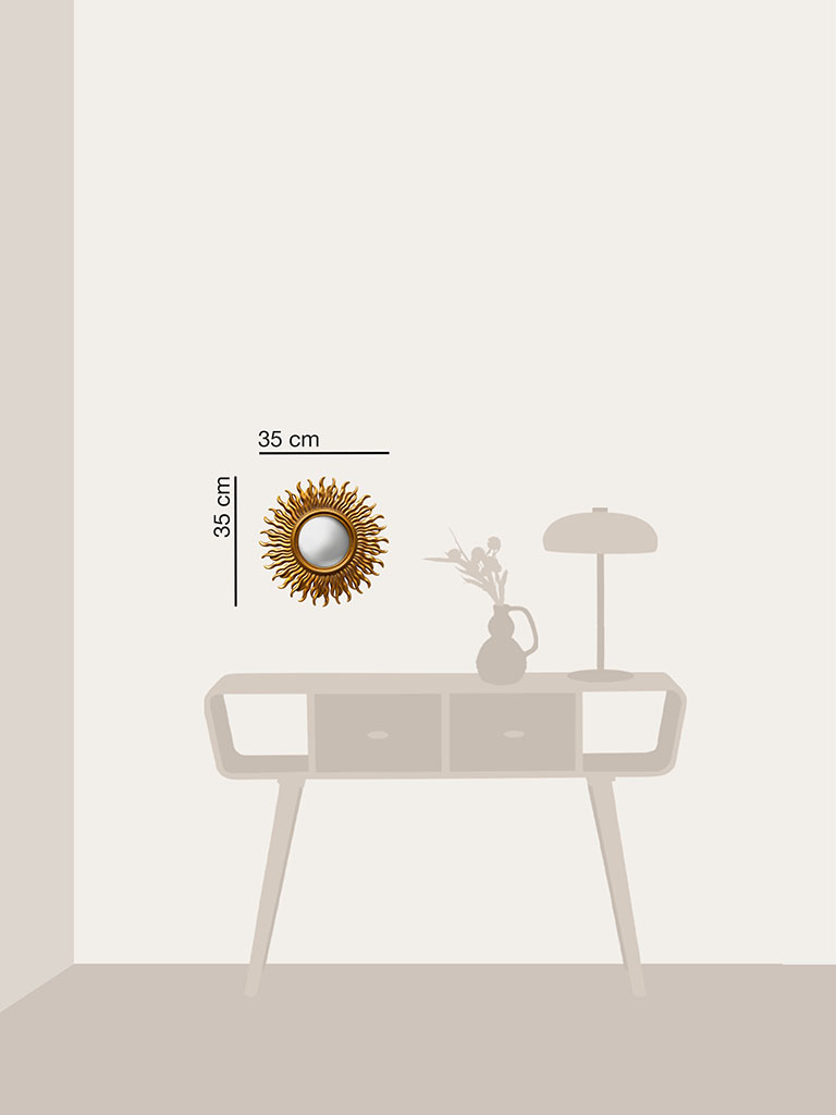 Convex mirror with flames - 4