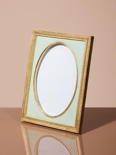 Photo frame green and gold (10x15)