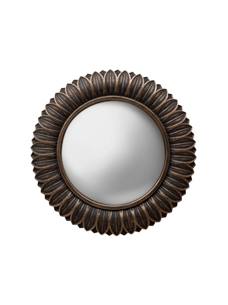 Convex mirror bronze leaves - 2