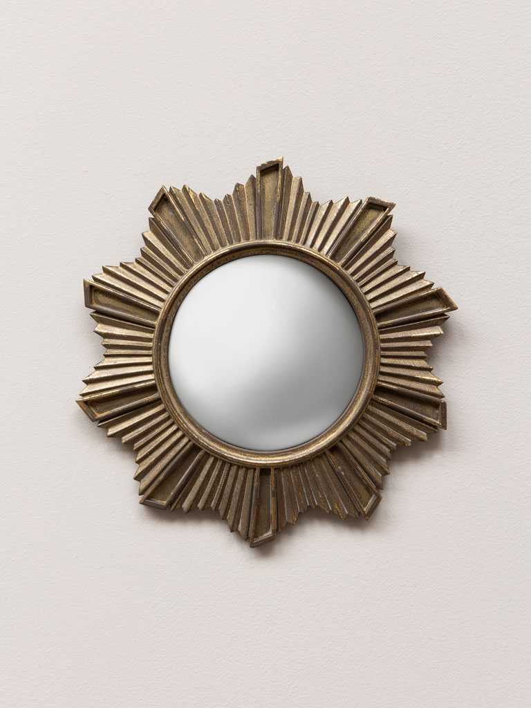 Miroir convexe halo champagne - 1