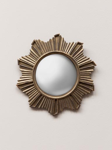 Miroir convexe halo champagne