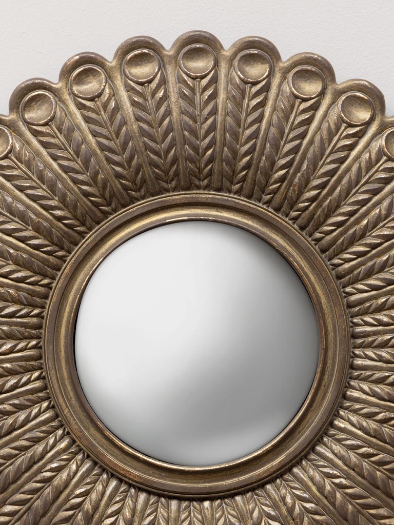 chehoma  Wall decor - Mirrors - Golden convex mirror 12 mini mirrors  [#31599]