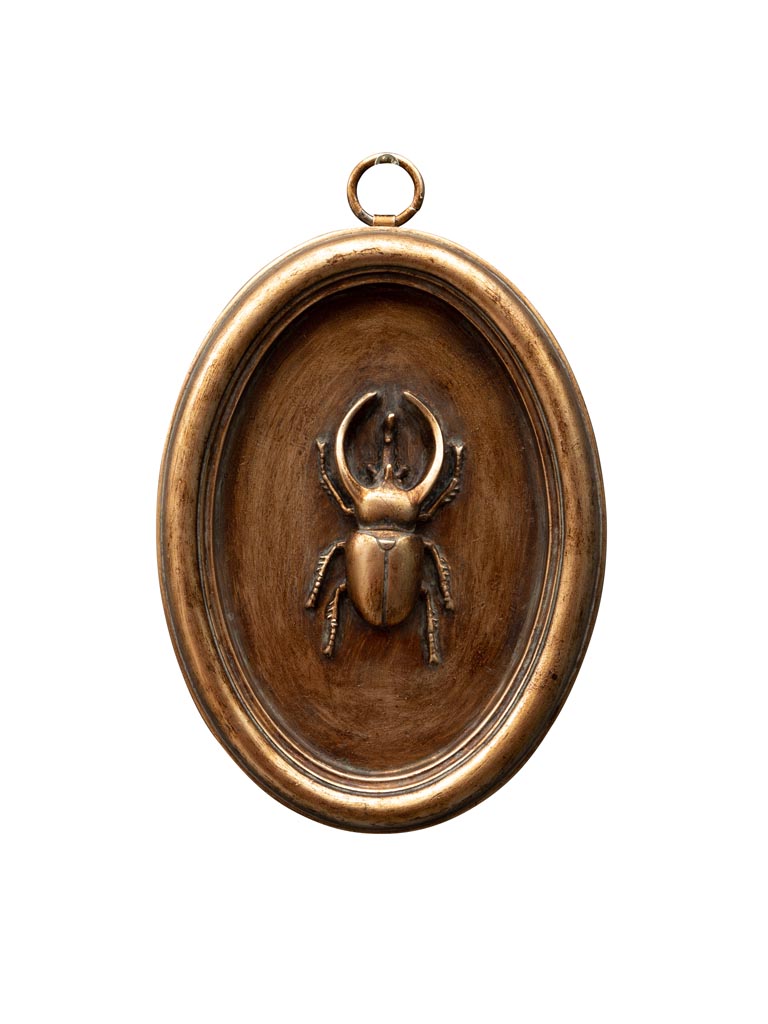 Oval copper frame with beetle A - 2