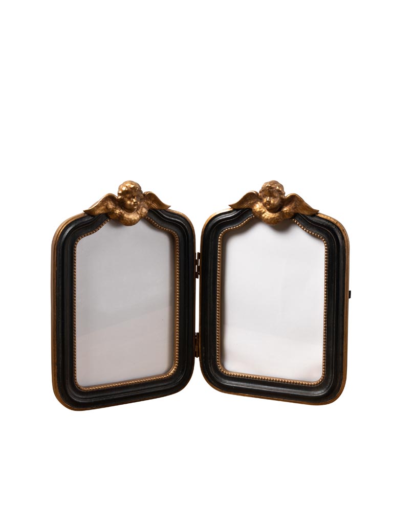 Double photoframe black & gold angles (10x15) - 2