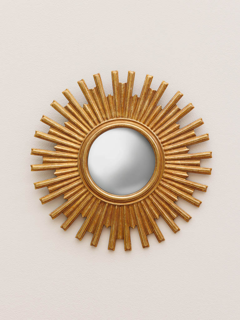 chehoma  Wall decor - Mirrors - Golden convex mirror 12 mini mirrors  [#31599]