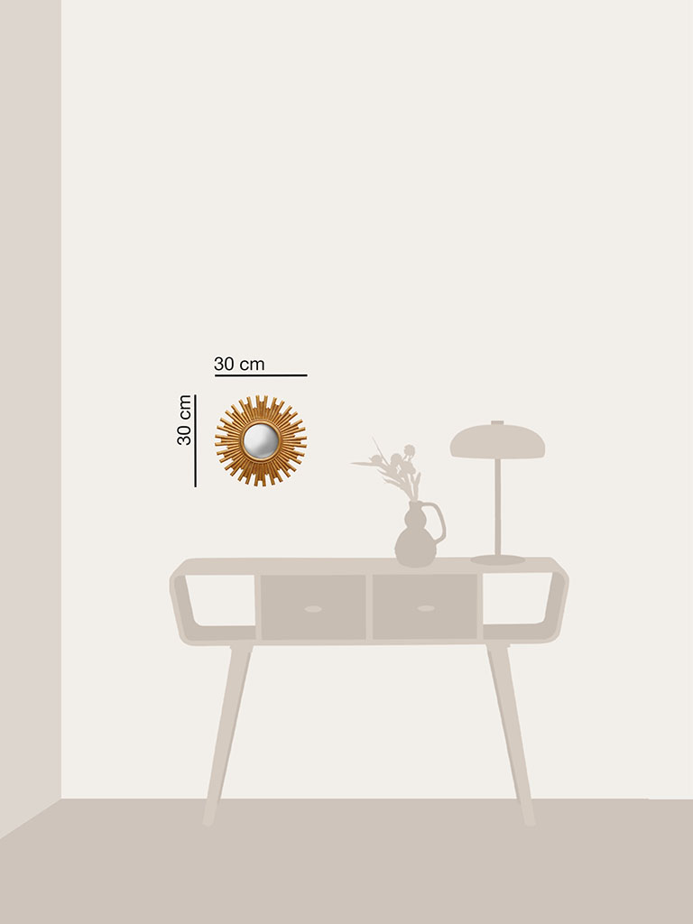 Golden convex mirror Joy - 4