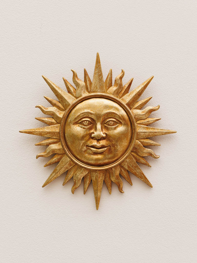 Wall medallion golden sun - 1