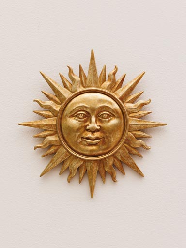 Wall medallion golden sun