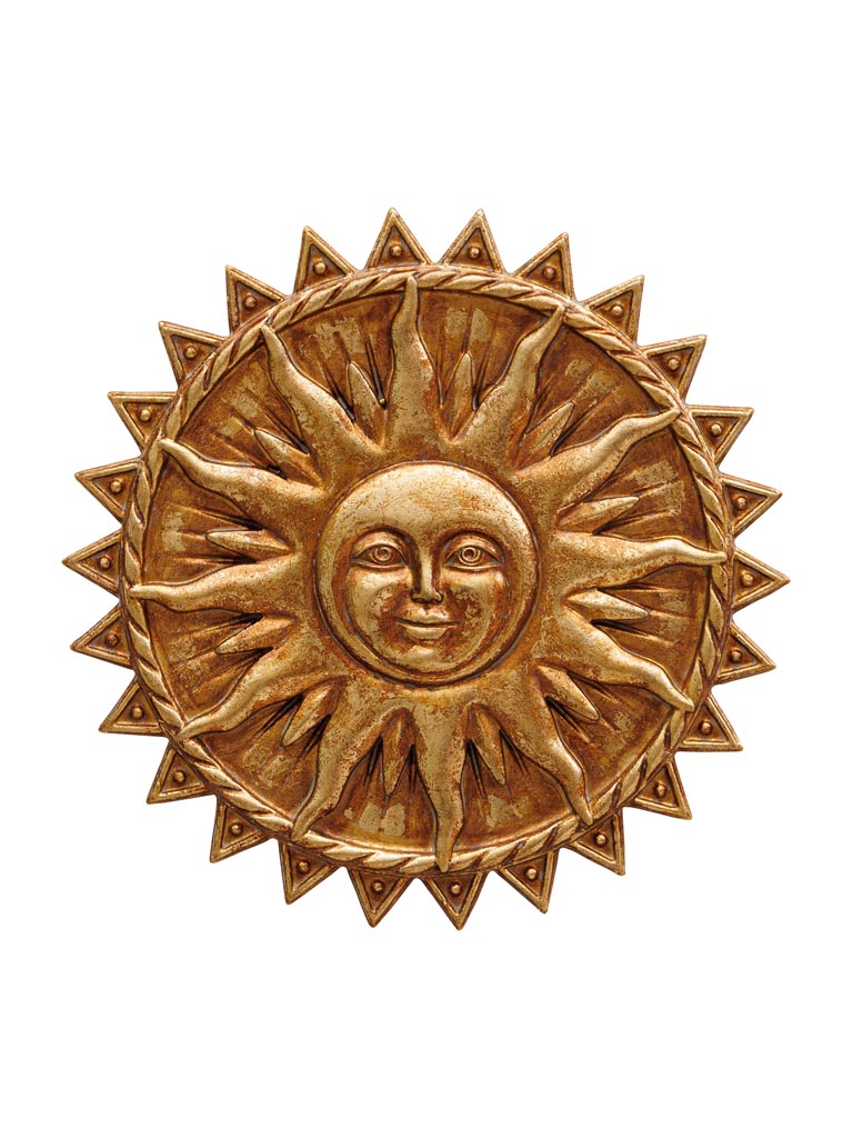 Wall medallion raging golden sun - 2