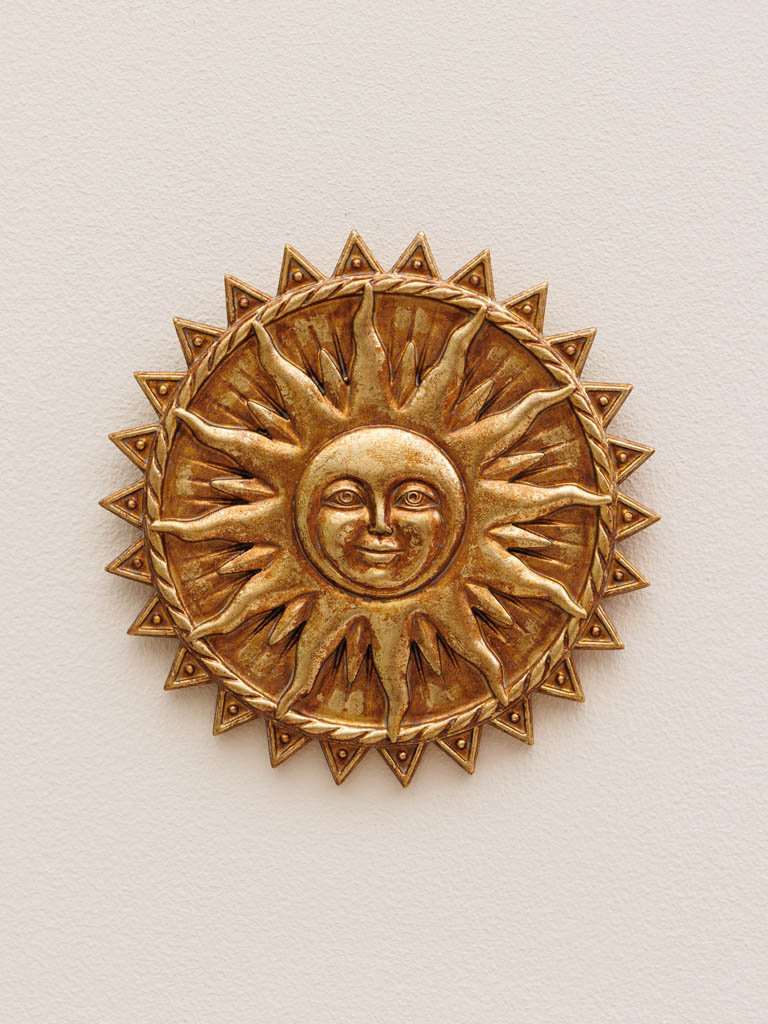Wall medallion raging golden sun - 1