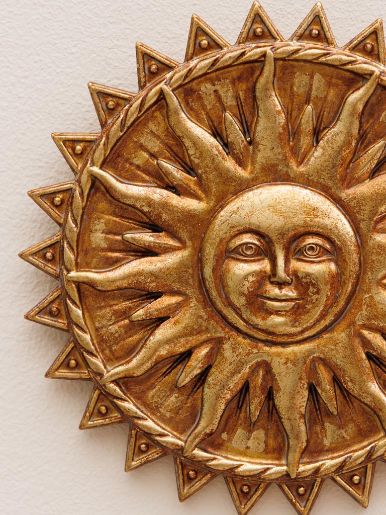 Wall medallion raging golden sun - 3
