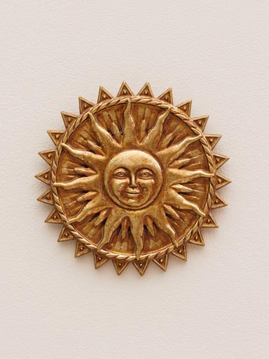 Wall medallion raging golden sun