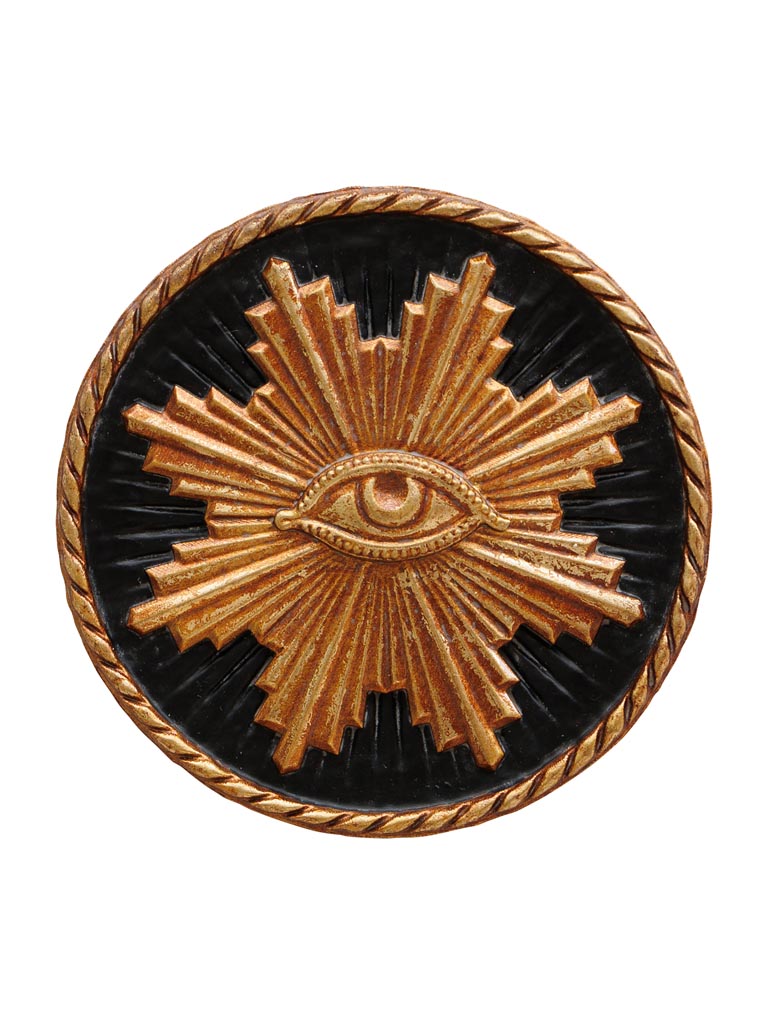 Evil eye on black wall medallion - 2