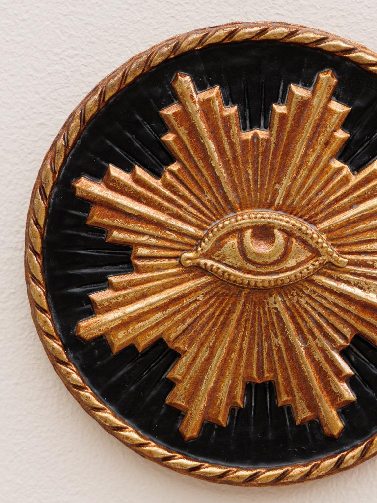 Evil eye on black wall medallion - 3