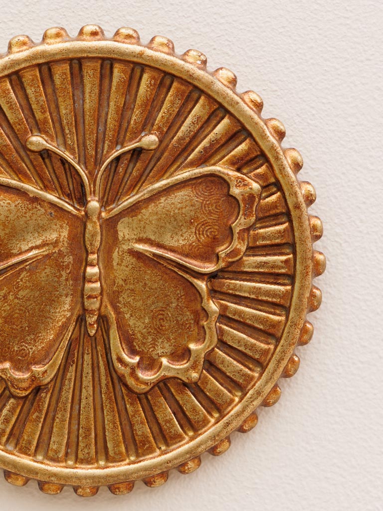 Wall medallion golden butterfly - 3