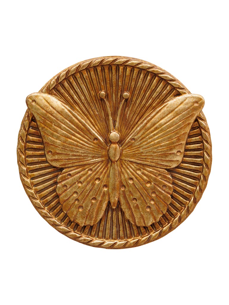 Wall medallion golden butterfly - 2