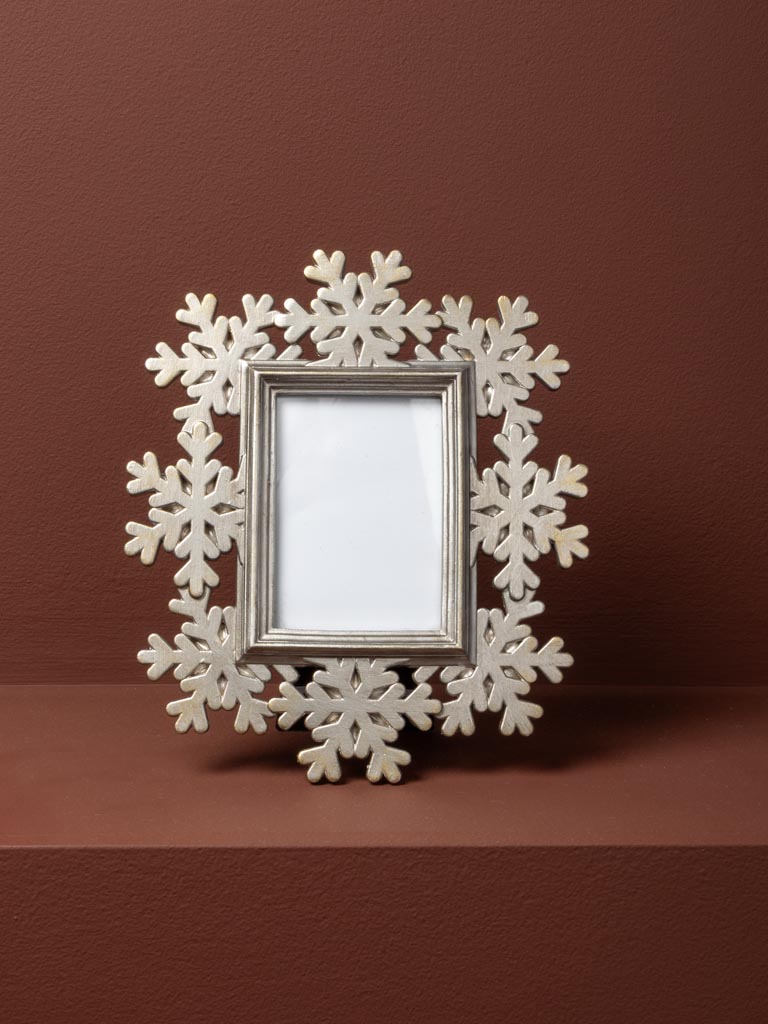 Photo frame silver Snowflake (9x6) - 3