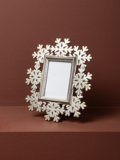 Photo frame silver Snowflake (9x6)