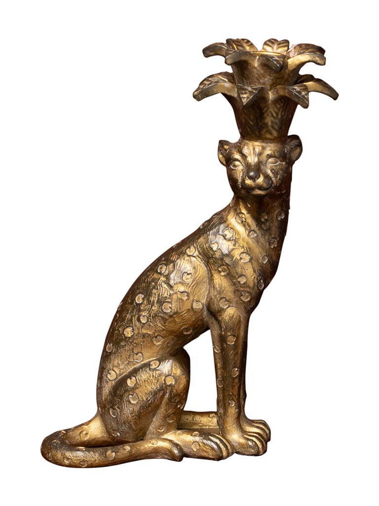 Candlestick golden jaguar - 2