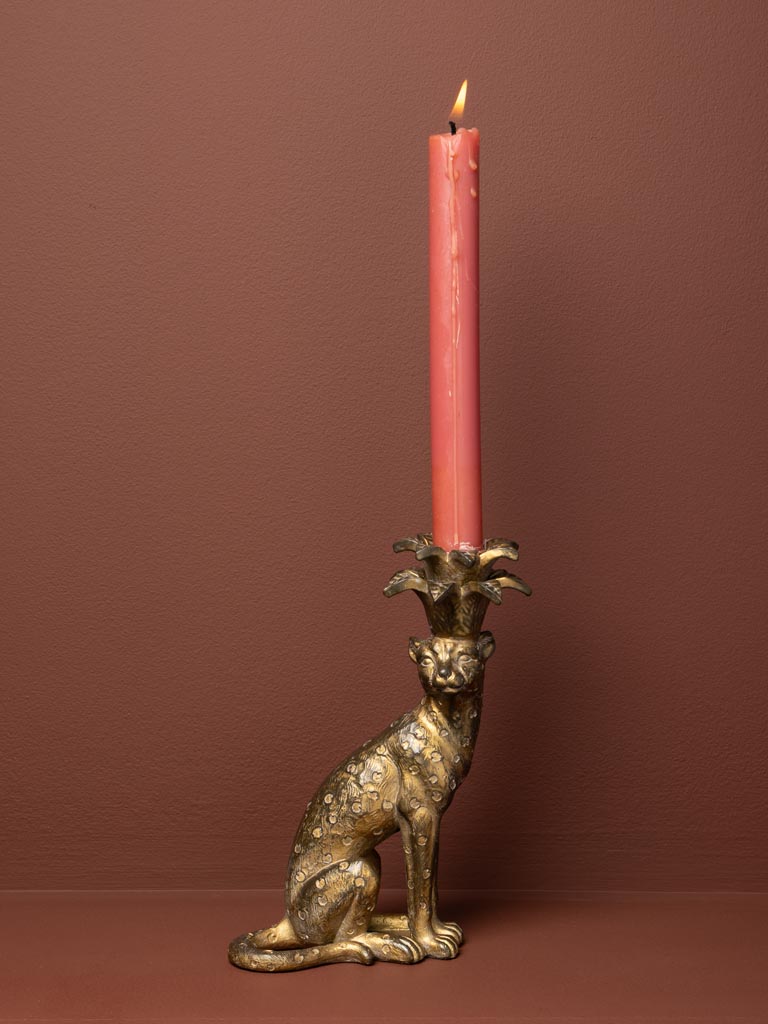 Candlestick golden jaguar - 1