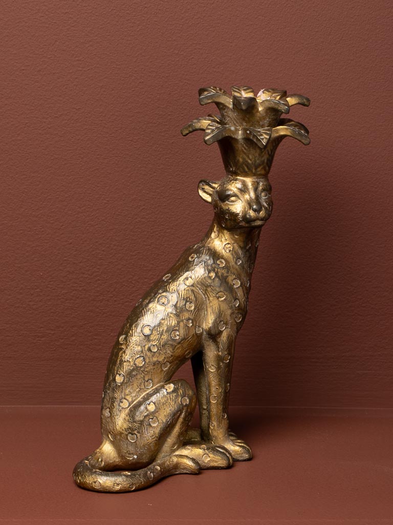 Candlestick golden jaguar - 4