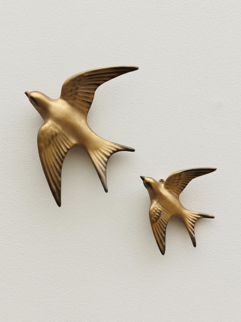 Small wall decor golden swallow - 3