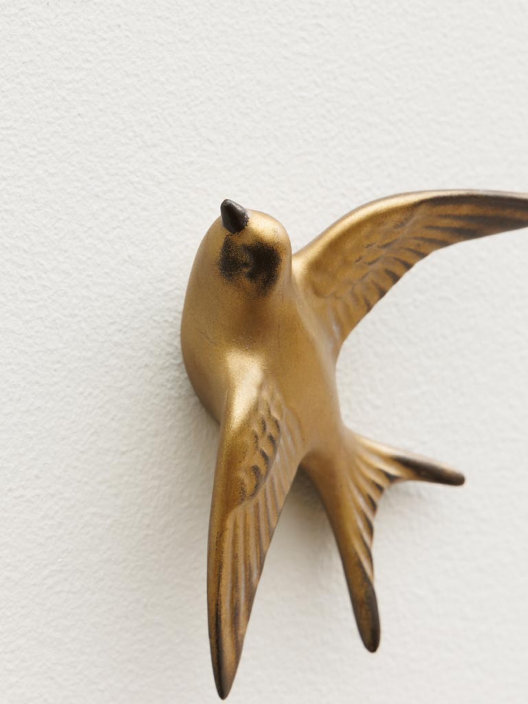 Small wall decor golden swallow - 4