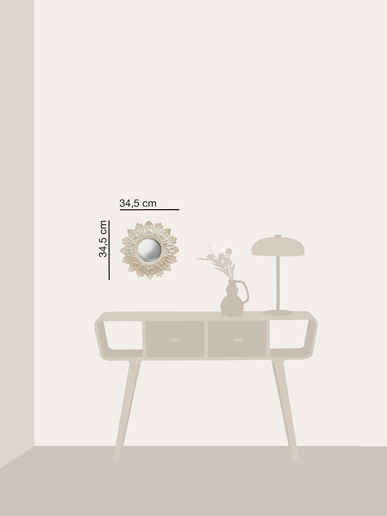 White convex mirror Amaryllis - 4