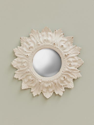 White convex mirror Amaryllis