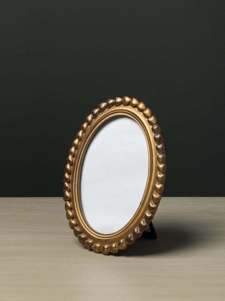Oval photo frame with heart edge (15x10) - 1