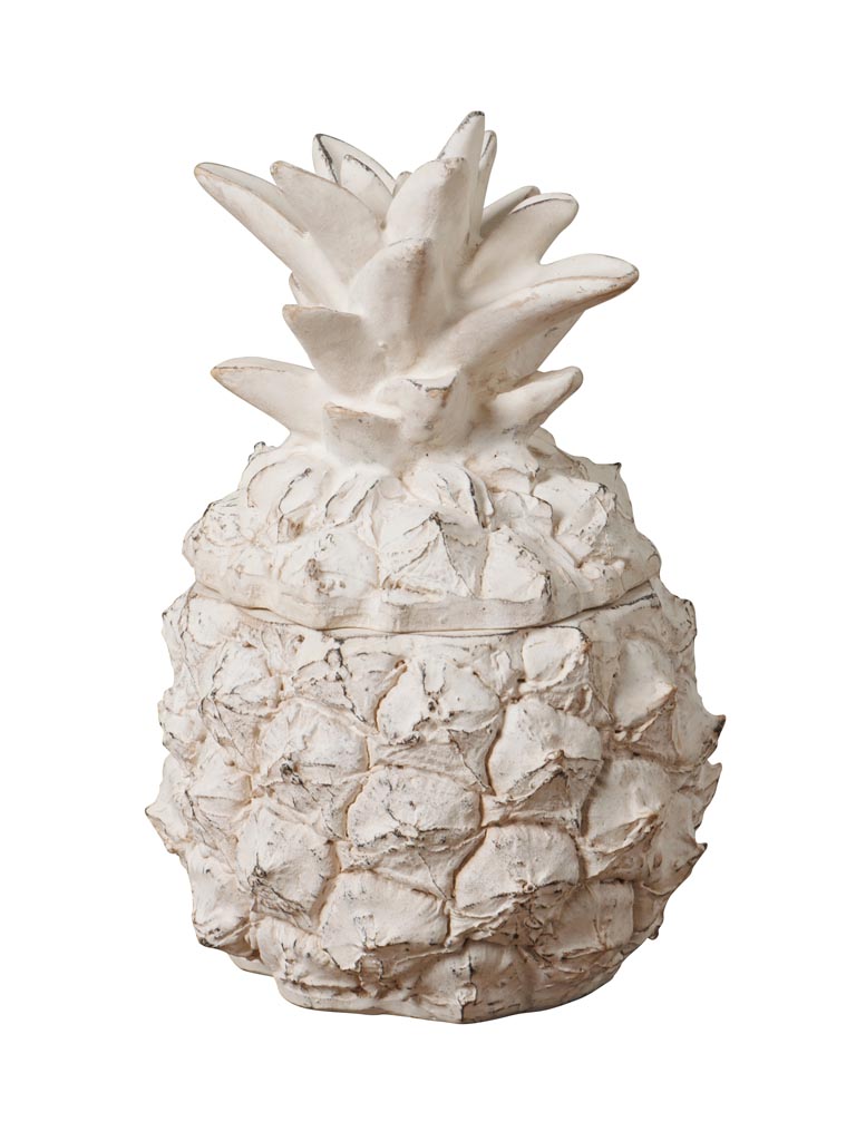 Small pineapple box white patina - 2