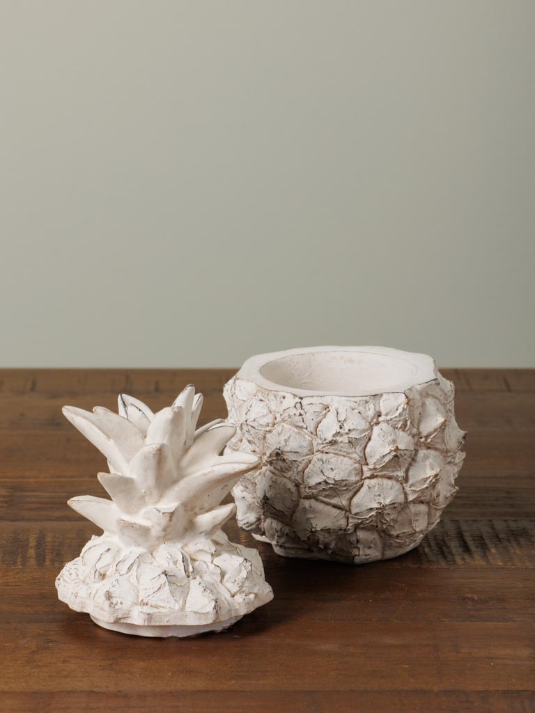 Small pineapple box white patina - 3