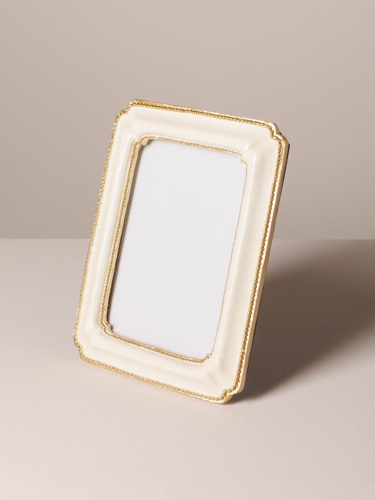 White & gold photo frame Beatrice (10x15) - 1