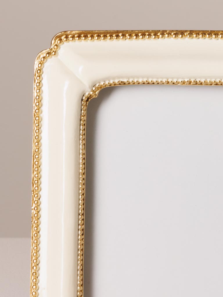 White & gold photo frame Beatrice (10x15) - 4