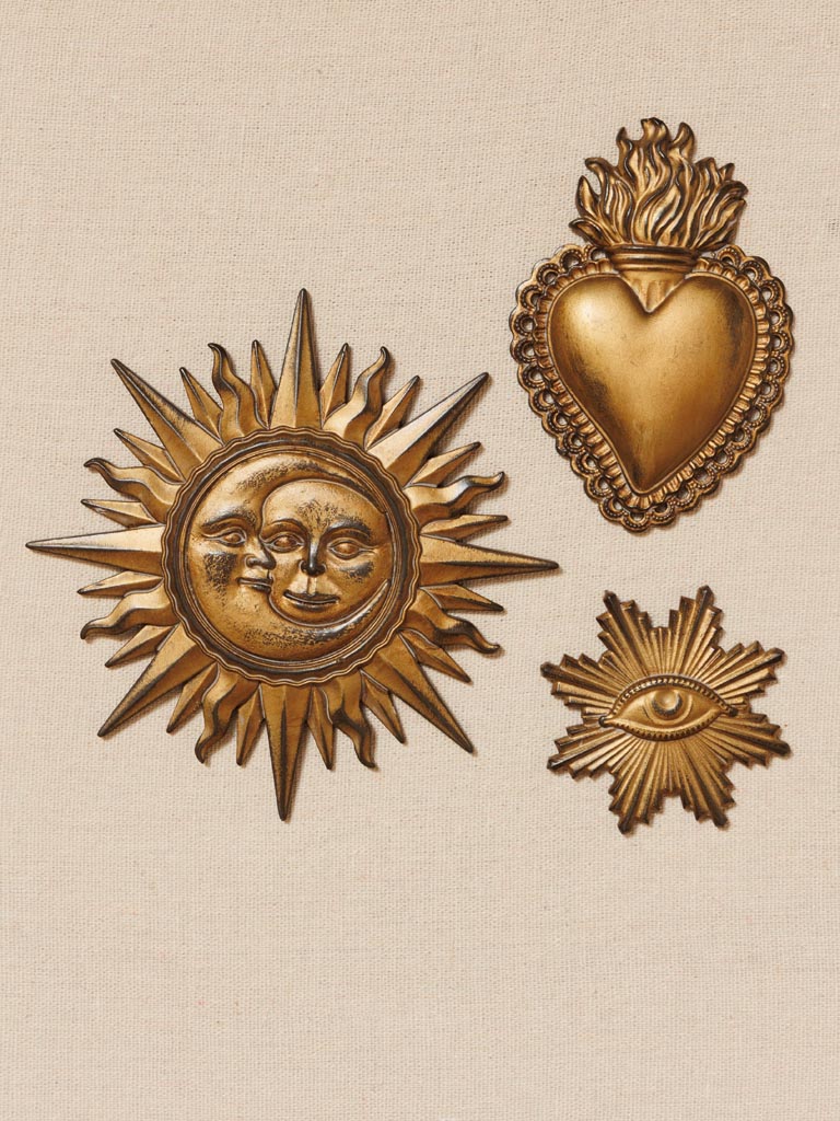 S/3 antique gold Ex-votos magnets - 3