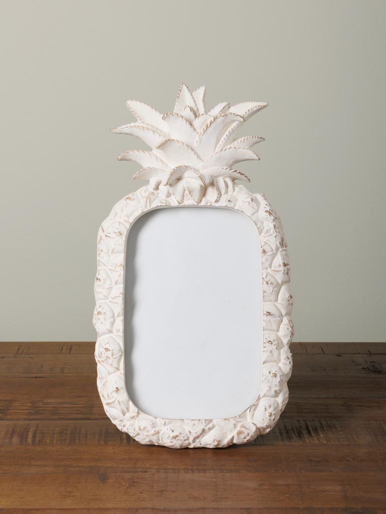 Photo frame white patina pineapple (10x15) - 3