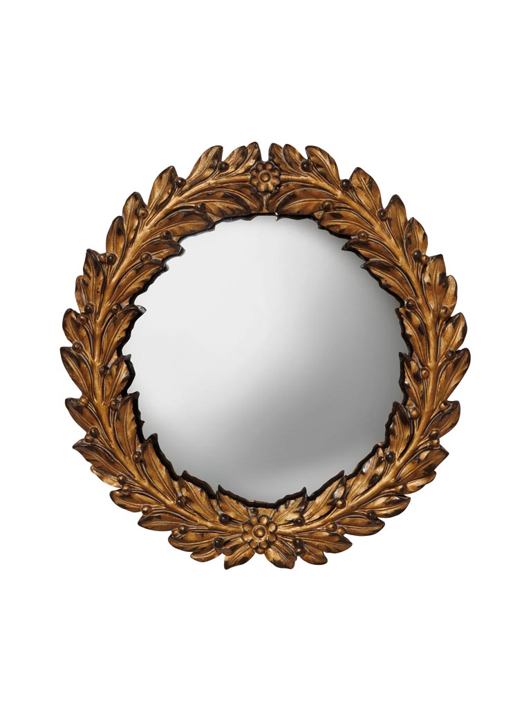 Antique gold convex mirror César - 2