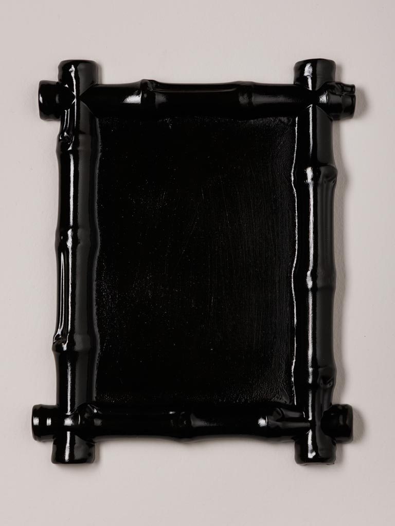 Black lacquered bambou style tray - 2