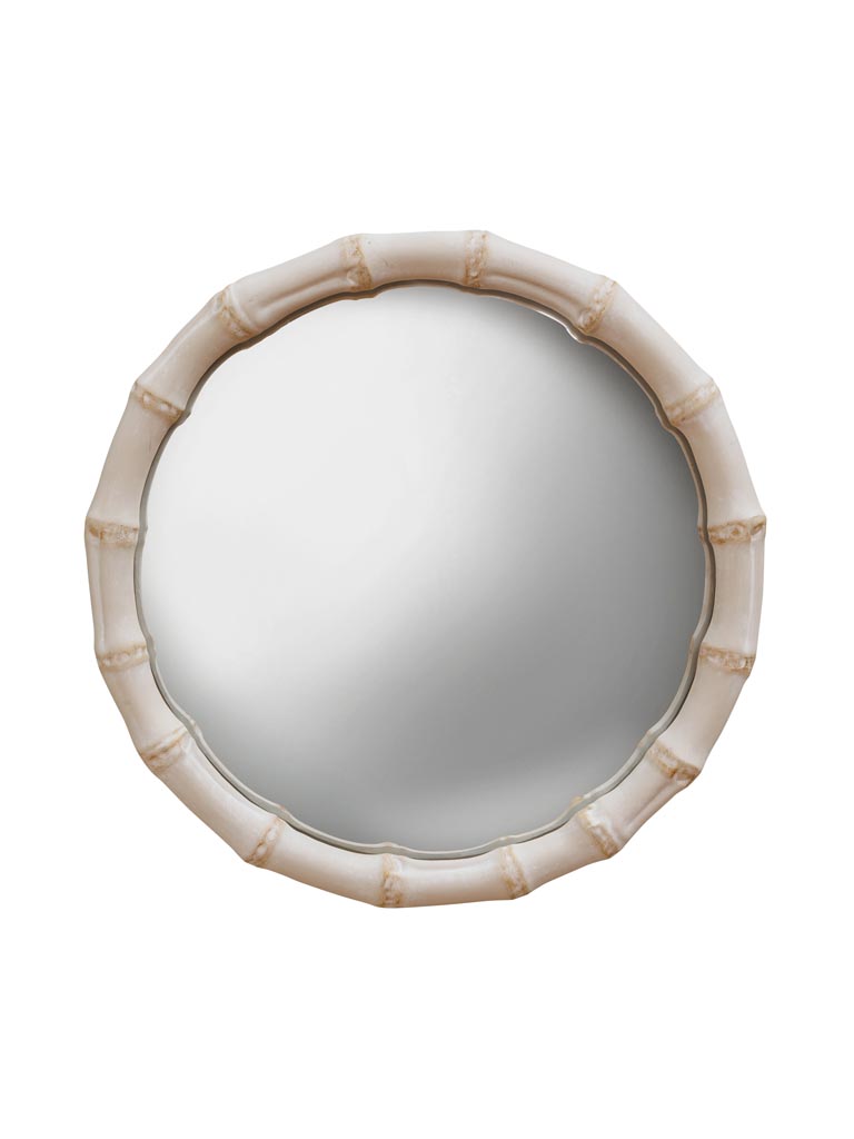 Convex mirror white bamboo style - 2
