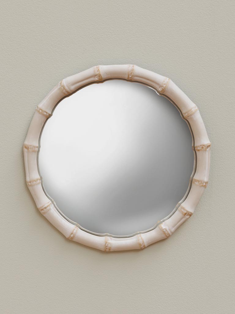Convex mirror white bamboo style - 1