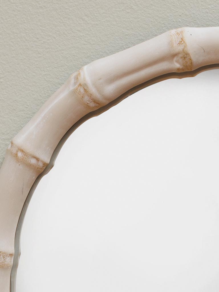 Convex mirror white bamboo style - 3