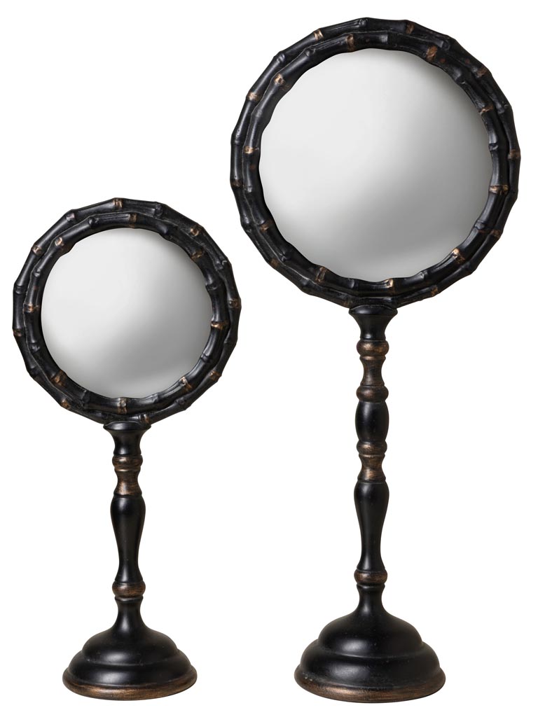 S/2 miroirs convexes sur pied Bambou - 2